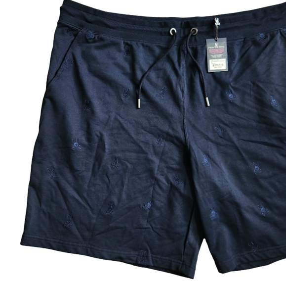 PSYCHO BUNNY MEN'S NAVY BLUE BIG AND TALL SWEAT SHORTS SIZE 4XL  $145 BRAND NEW - Picture 4 of 12